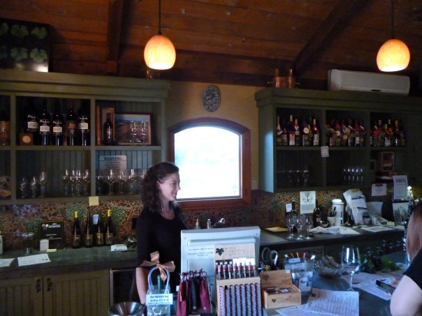 Hagafen Winery tasting bar and Kit