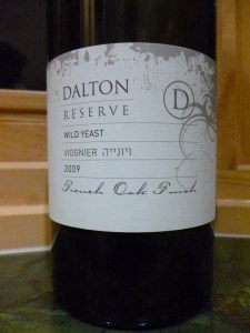 2009 Dalton Viognier, reserve, wild yeast_
