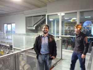 Gush Etzion tank room with Doron and our wine pourer