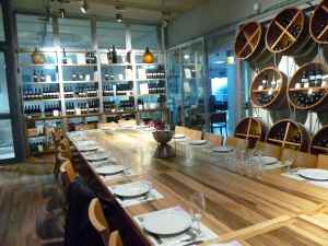 Gush Etzion tasting room and tasting table