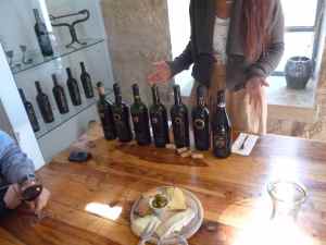 Wine and cheeses enjoyed at Psagot Winery-small