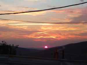 Sunset outside of Tura Winery