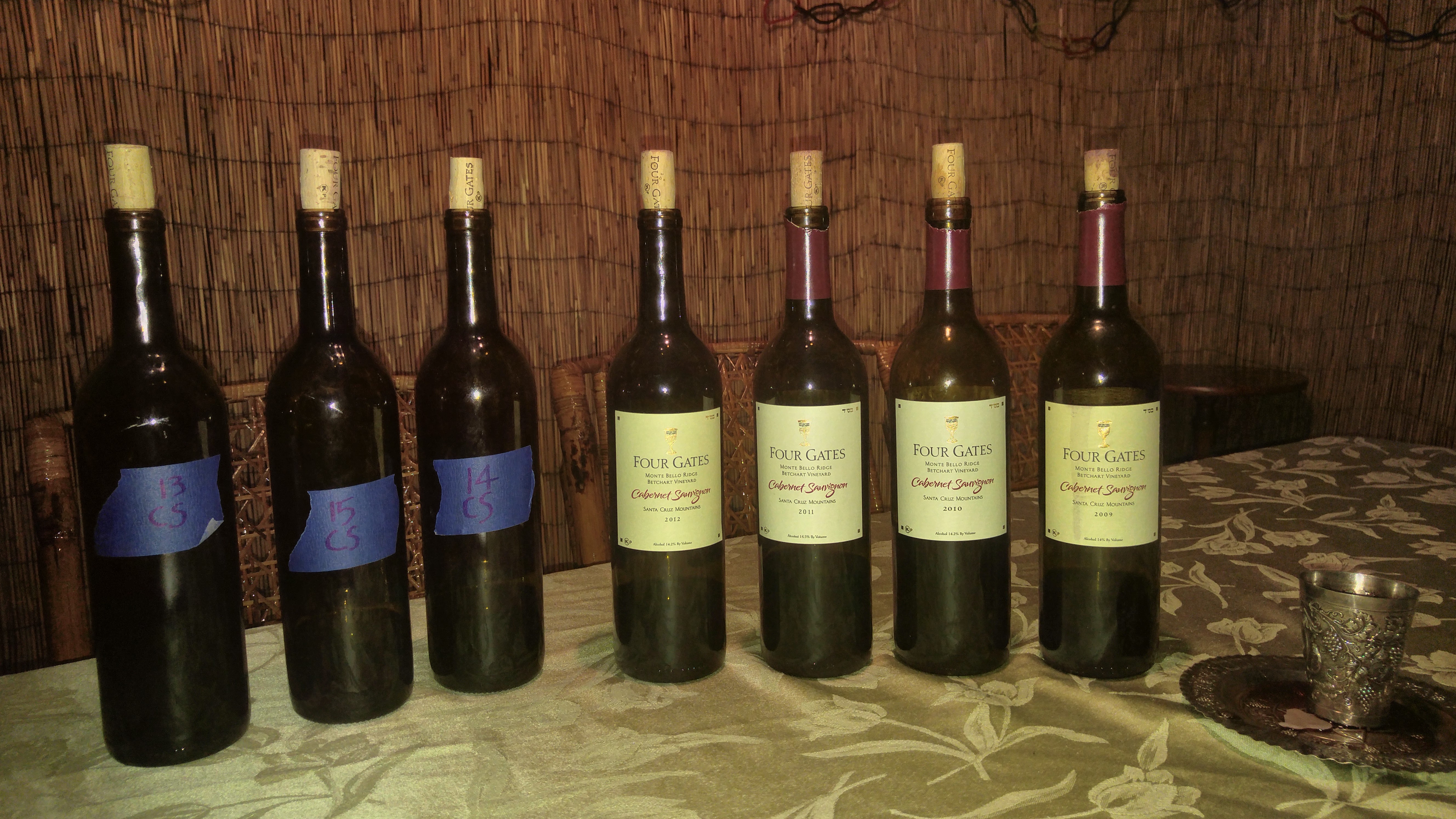 2009 Four Gates Cabernet Sauvignon, Monte Bello Ridge, Betchart Vineyard, 2010 Four Gates Cabernet Sauvignon, Monte Bello Ridge, Betchart Vineyard, 2011 and 2012 Four Gates Cabernet Sauvignon, Monte Bello Ridge, Betchart Vineyard.jpg